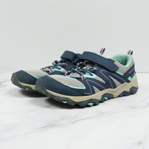 Merrell Trail Quest Big Kid Size 5 Blue Gray Hiking Shoes Low Top MK162621